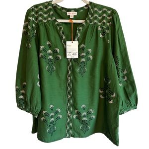 Women's 3/4 Sleeve V-Neck Blouse XL- Knox Rose